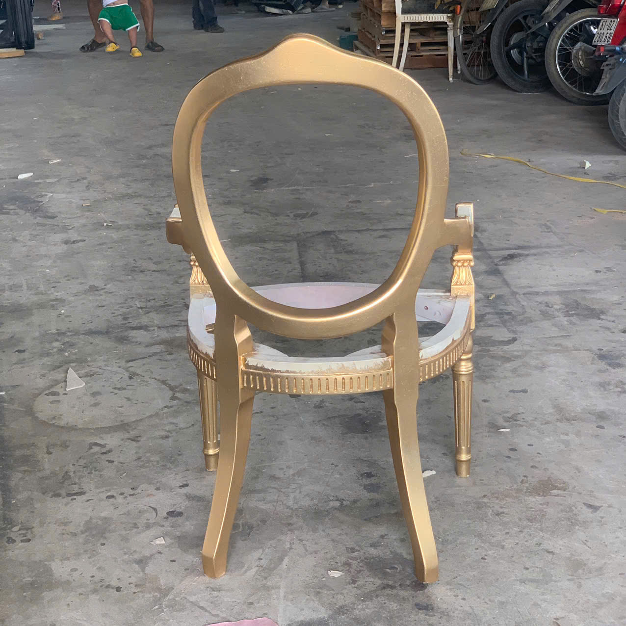 GHẾ CỔ ĐIỂN LOUIS DÁT VÀNG